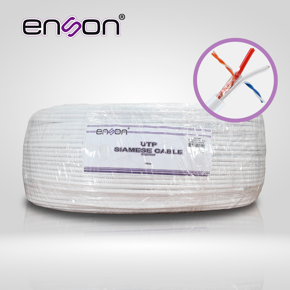 [TSN-CB03BENS02] Cable UTP Siames Enson 51101W500 4C para Datos y Dos Cables Calibre 18AWG (rojo y Negro)