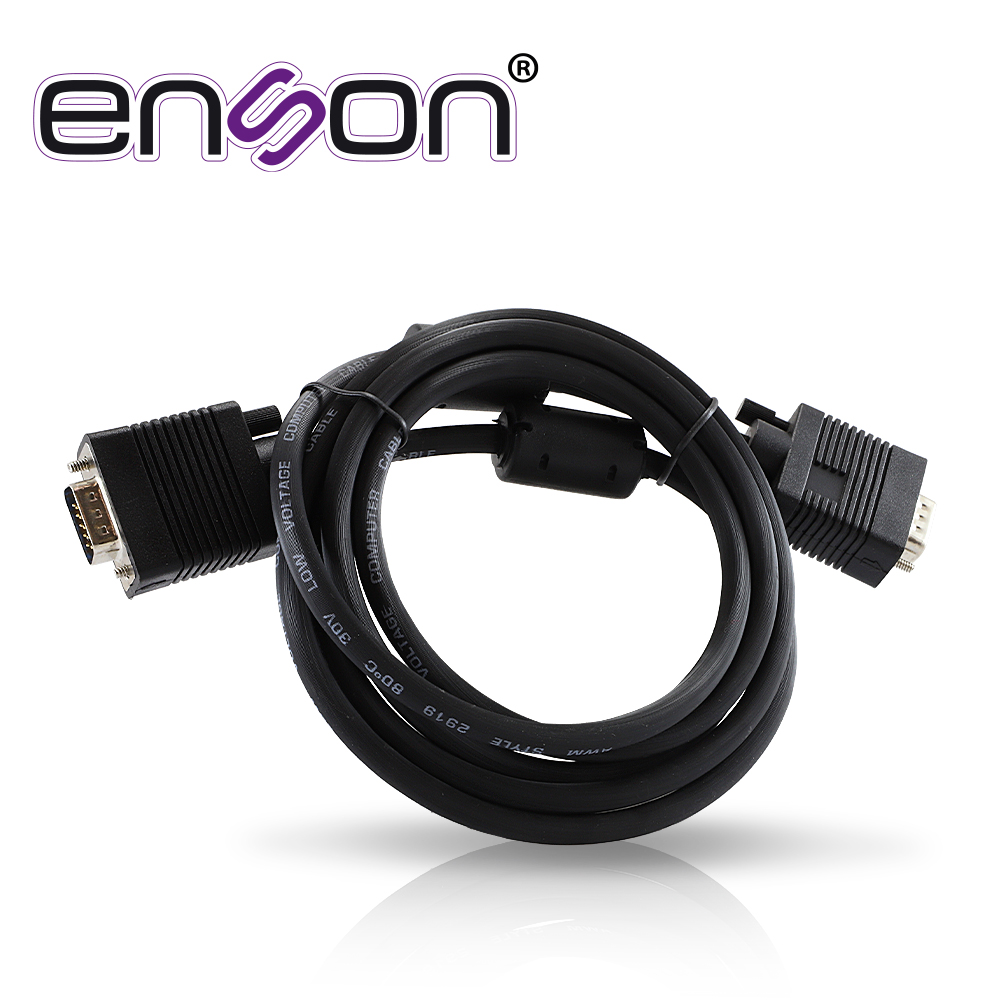 [TSN-CB05AENS05] Cable de Video VGA Enson ENS-VGACB2 1.8MT MACHO-MACHO Recomendado para Sistemas de Video