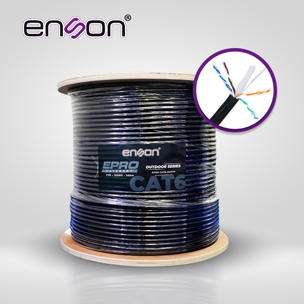 [TSN-CB06BENS35] Cable FTP CAT6 Enson EPRO-CAT6-OUFTP Forro Pe Blindado 4 Pares Calibre 23 Awg 100% Cobre