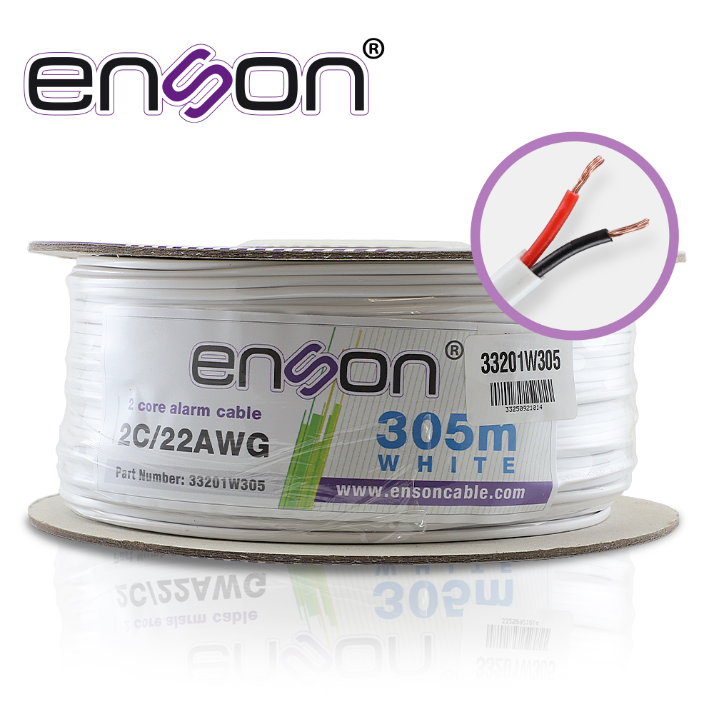 [TSN-CB07BENS02] Cable de Alarma Enson 33201W305 Serie PRO-II Multifilar 2C 22 Awg Bobina de 305 Metros ALARMA 33201W305