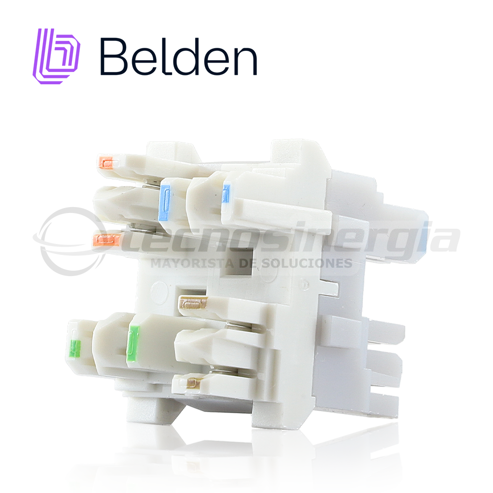 [TSN-CB09ABEL26] Bloque de Conexión 4 Pares Belden AX104139 Cat 6A 10GX Terminacion 568A B Gris