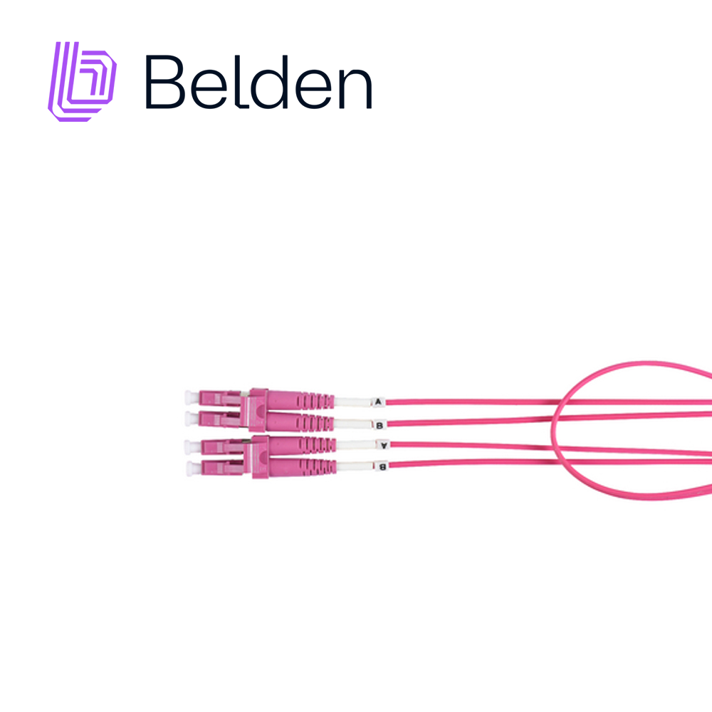 Jumper de Fibra Óptica Belden FP4LDLD006M Forro Pvc Color Violeta Flamabilidad Ofnr Riser