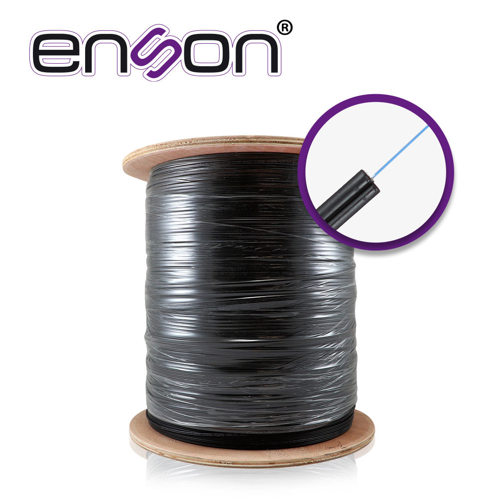 Carrete de Fibra Óptica Enson ENS-DF1COS2 Drop Monomodo OS2 de 1 Hilo (9 125 Micras)