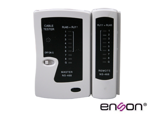 [TSN-CBAH2ENS01] Tester para Cable de Red Enson ENS-TELN1 Ideal para Identificar Errores de Terminado y