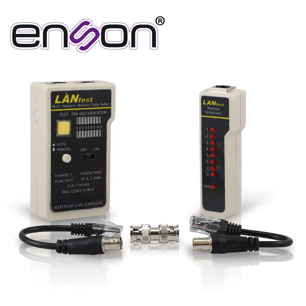 [TSN-CBAH2ENS02] Tester para Cable de Red Enson ENS-TELN2 Ideal para Identificar Errores de Terminado y