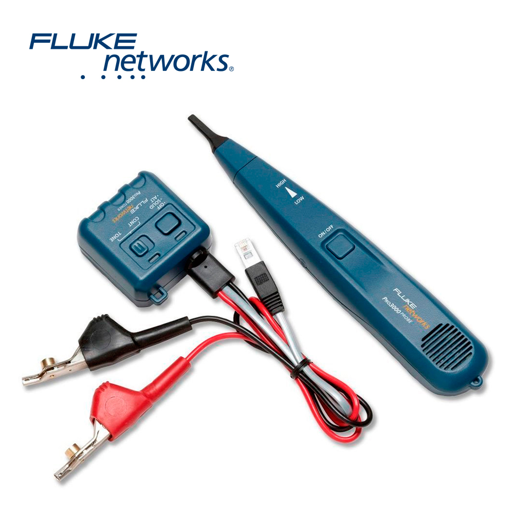 [TSN-CBAH2FLK09] Generador y Sonda Detector de Tonos PRO3000 Fluke Networks 26000900 para Rastreo de