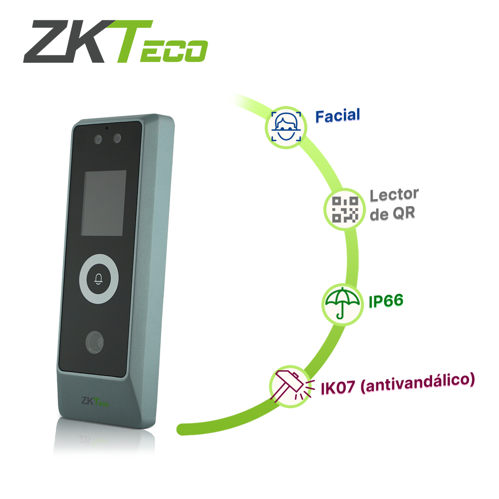 Terminal de Control de Acceso ZKTeco PROMA-QR Verificacion por Rostro Qr Capacidad de