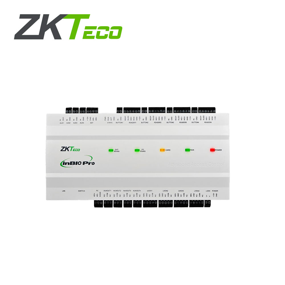 [TSN-CC043ZKT21] Panel de Control de Acceso Avanzado ZKTeco Modelo Inbio 460 Pro Plus Permite Controlar 4 INBIO460PRO PLUS