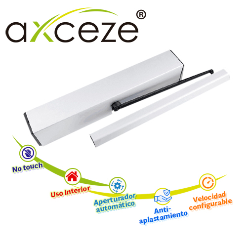 Brazo Automático Abrepuerta Batiente Axceze Modelo AX-PULLBAR Ideal para Puertas de Metal