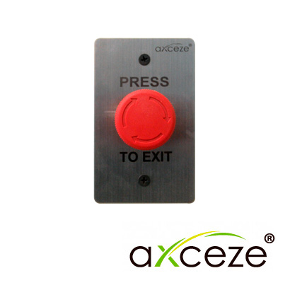 Boton de Paro o Emergencia Axceze AX-L60 Color Rojo Boton Push con Enclave Forma Hongo