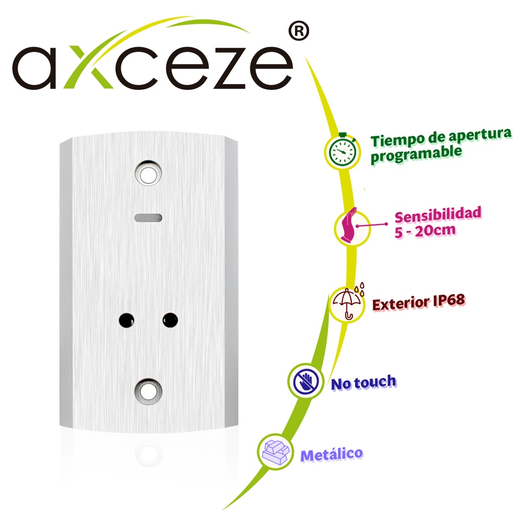 [TSN-CCA40AXC23] Boton de Perticion de Salida AX-B140 Formato Vertical Cubierta Metálica Grado de