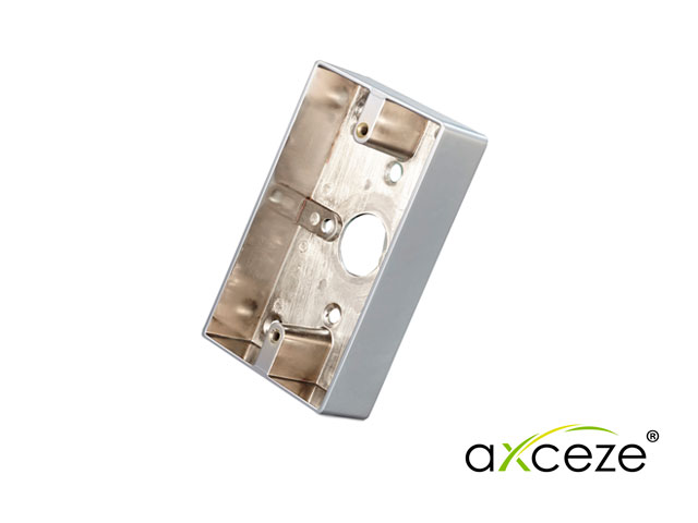 Caja para Boton Axceze AX-PBOX70114 Dimensiones 114 x 70 x 25MM Fabricada en Aluminio