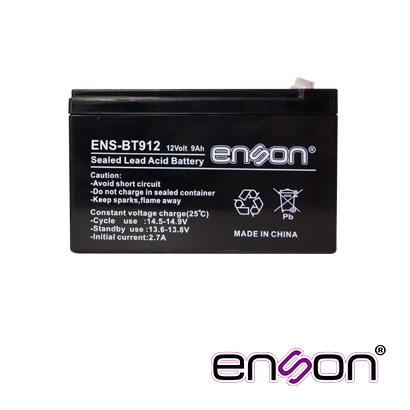 Batería de Respaldo Enson ENS-BT912 12VDC 9A Base PLOMO-ACIDO para Fuentes de Poder y
