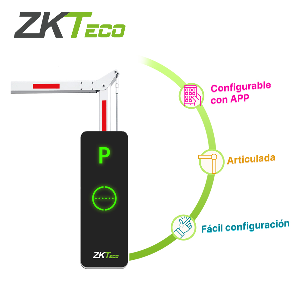 [TSN-CCM52ZKT17] Barrera Articulada 90 Grados Derecha Integra Apertura por Medio de App BGM1145R-90 ZKTeco
