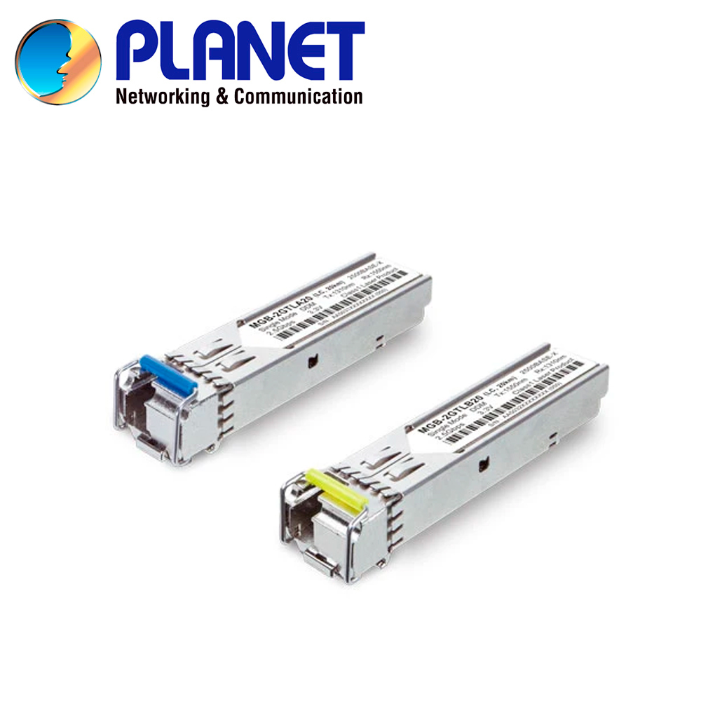 Transceptor para Fibra Óptica Monomodo Planet MGB-2GLR2