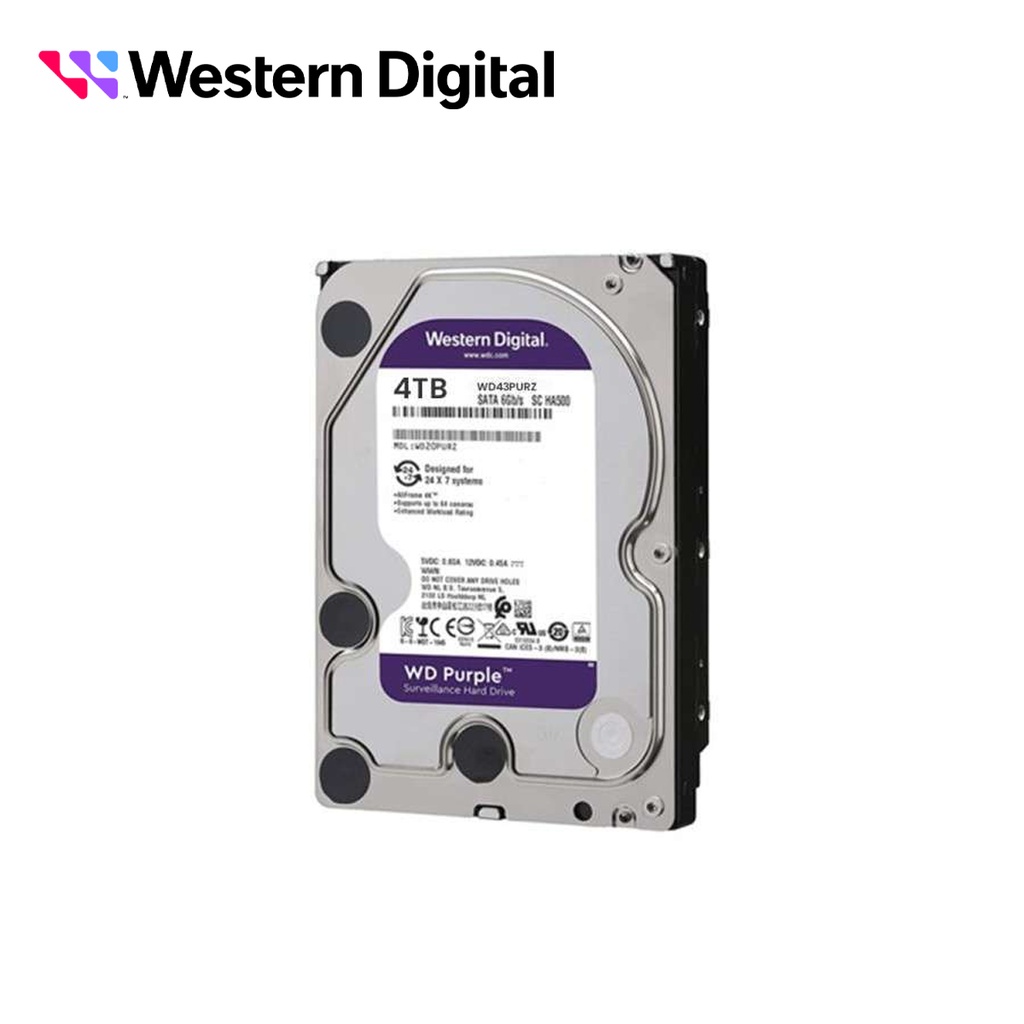 Disco Duro Dd 4TB Sata Wd Purple WD43PURZ 24 7 Optimizado para Videovigilancia Sata Iii