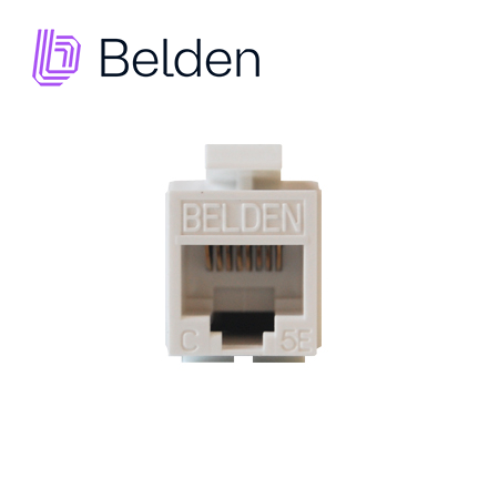 Conector Modular Jack RJ45 CAT5E Belden AX101309 Estilo Keyconnect Blanco Compatible con