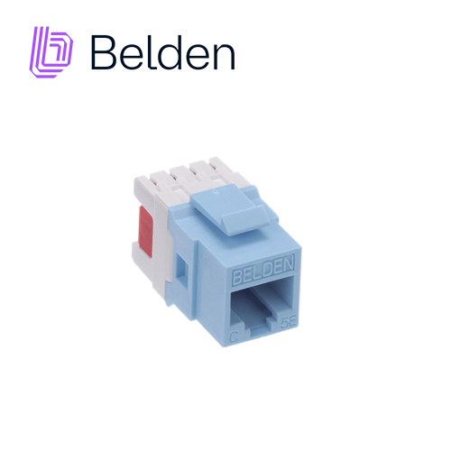 Conector Modular Jack RJ45 CAT5E Belden AX101315 Estilo Keyconnect Azul Claro Compatible