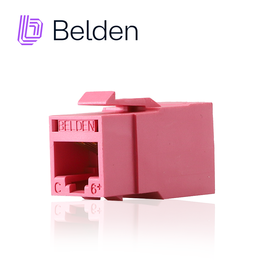 Conector Modular Jack RJ45 CAT6 Revconnect Belden RV6MJKUTR-S1 Estilo Keyconnect Rojo