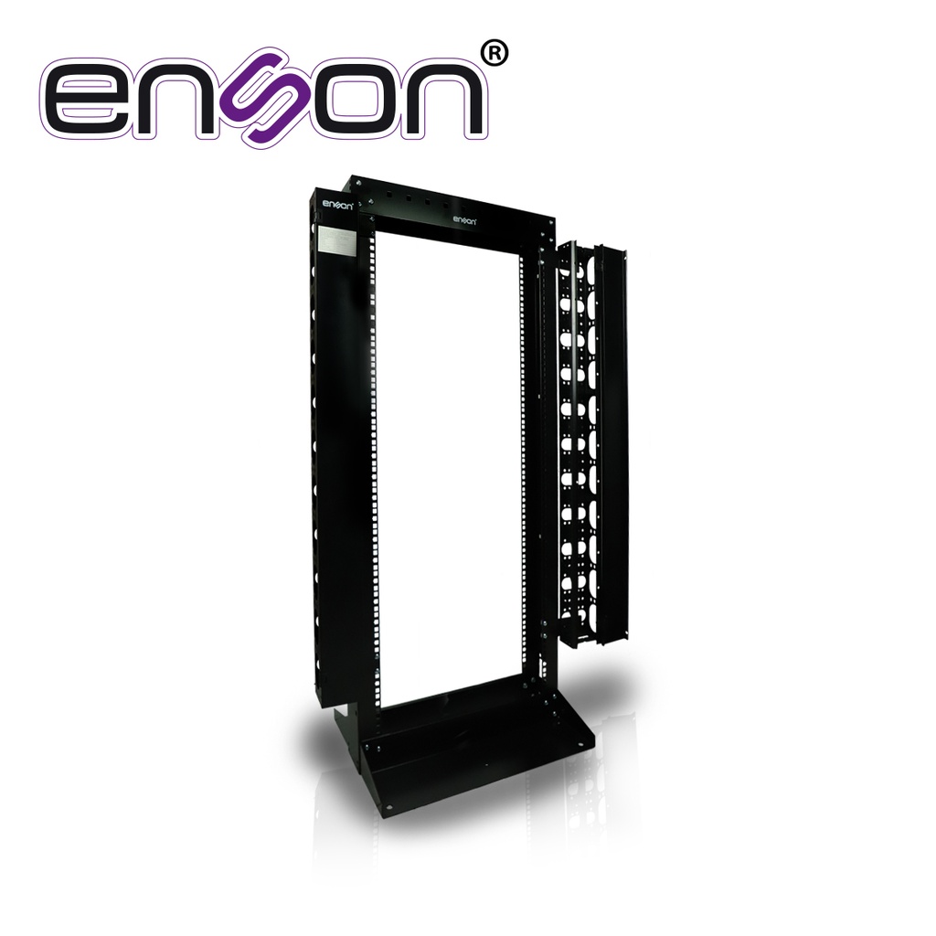 Rack Vertical Enson ENS-RACK25UO de 25UR Dos Postes Organizador Vertical Incuido