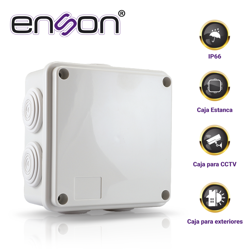 [TSN-EC080ENS07] Caja de Plástico Enson ENS-PCB1010 100X100X50 Mm con Sello de Goma Grado de Protección