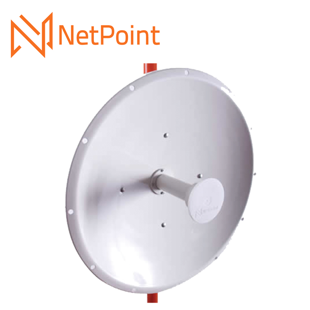 [TSN-EN326NPT03] Antena Parabolica Direccional Netpoint NP-3 4.9-6.2 Ghz 37 Db 120CM de Diametro Ptp