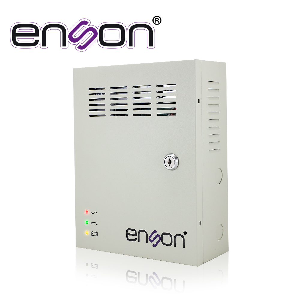 Fuente de Poder Tipo Caja Enson PSB10A-1209BACKUP 12VDC 10AMP 9 Canales de 1.1AMP Cada