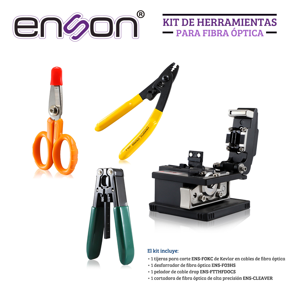 [TSN-HER161ENS01] Kit de Herramienta para Fibra Óptica Enson ENS-FOTOOLSKIT