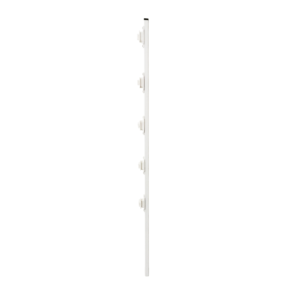 [TSN-IE400ALT01] Poste Economico Perfil con 5 Aisladores de Paso Blanco Colocados Cada 20CM para Cercas POSTE ECON 5