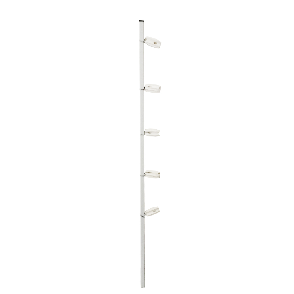 [TSN-IE400ALT02] Poste Economico Perfil con 5 Aisladores de Esquina Blanco Colocados Cada 20 Cm para POSTE ESQUINA