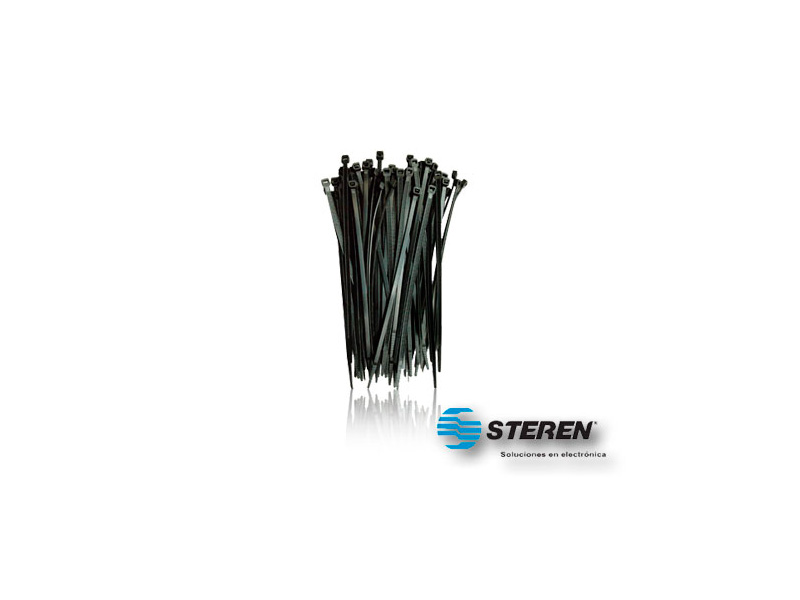 [TSN-INCI0STE01] Cinchos Steren TY25 Bolsa con 100 Pzs C U Permiten Sujetar y Organizar Cables de Manera CINCHOS TY25 100