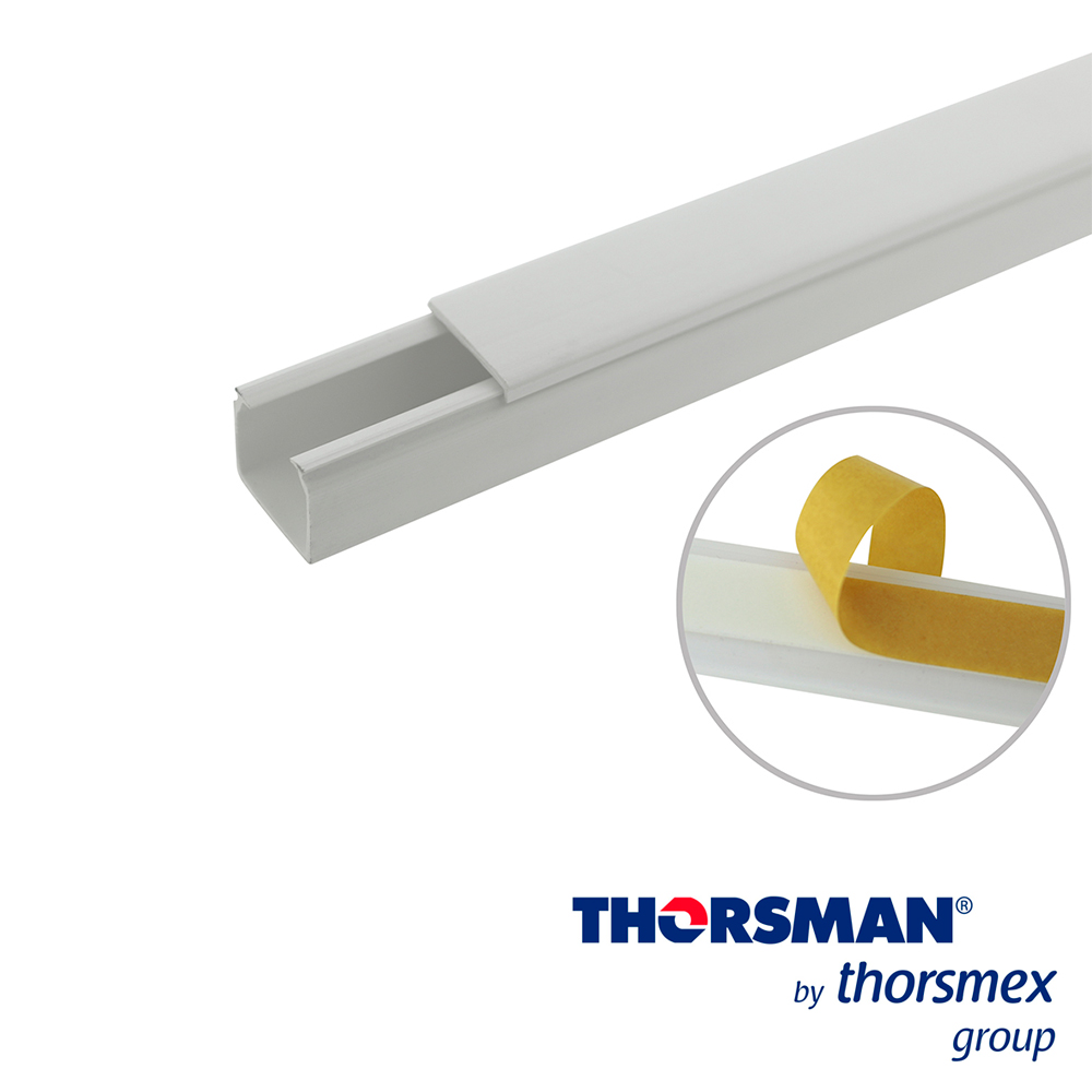 Canaleta Thorsman TMK1720 5201-01252 Paq. 2 Pza de 1.10M 17MM - 20MM Autoadherente 2PZ