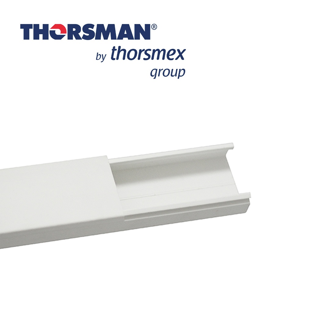 Canaleta Thorsman Tmk 1735 sin Division 5301-01260 Color Blanco Pvc Paquete de 25 Piezas