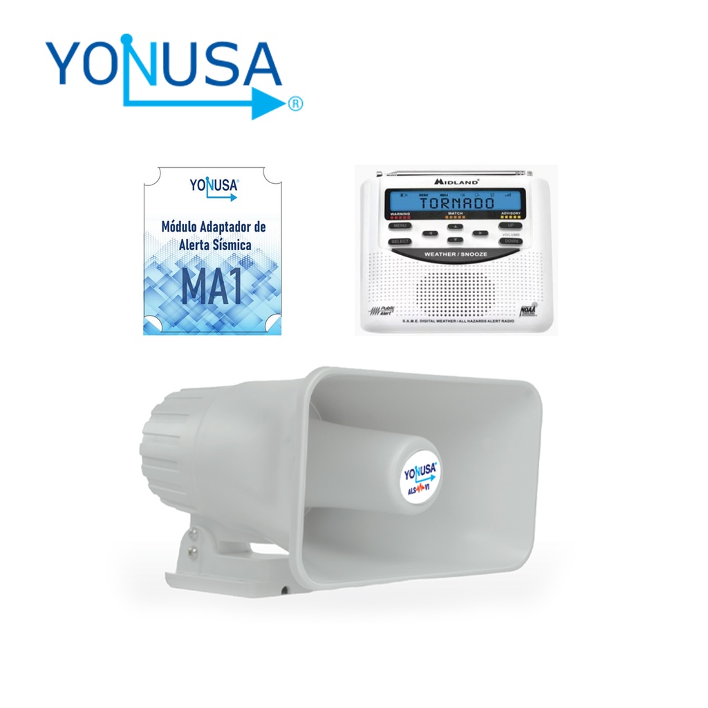Kit Alerta Sismica Yonusa. Contiene el Audio Oficial de Alerta Sismica Mexicano para KIT ALERTA SÍSMICA