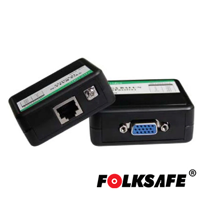 Extensor de Video VGA Folksafe FS-6001P Transmisor Receptor Soporta Hasta 180MTS
