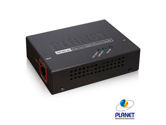 Extensor Hpoe Planet POE-E201 1 Puerto Entrada RJ45 10 100 1000 Mbps Alimentación POE Af