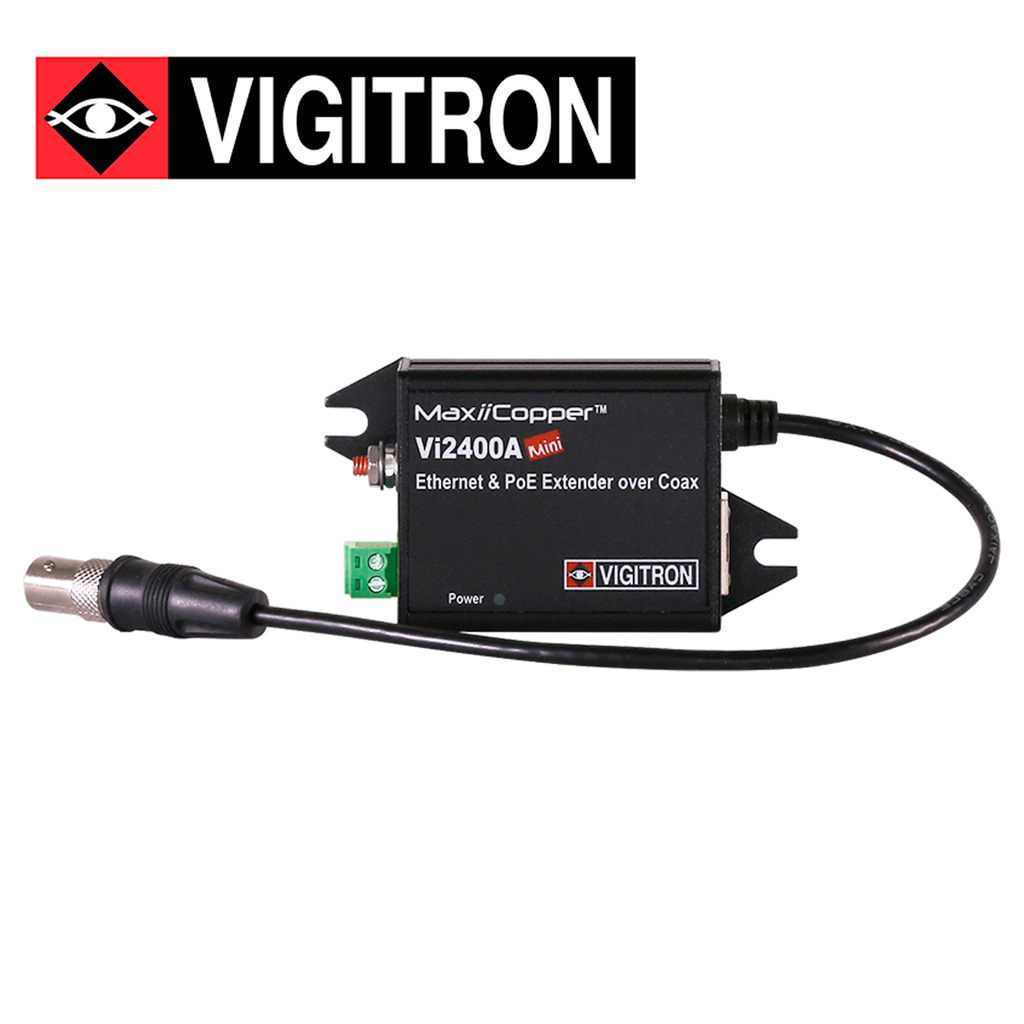 Extensor POE Vigitron Ultracompacto VI2400A por Coaxial