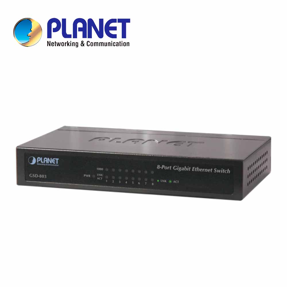 Switch no Administrable 8 Puertos Giga GSD-803 Planet