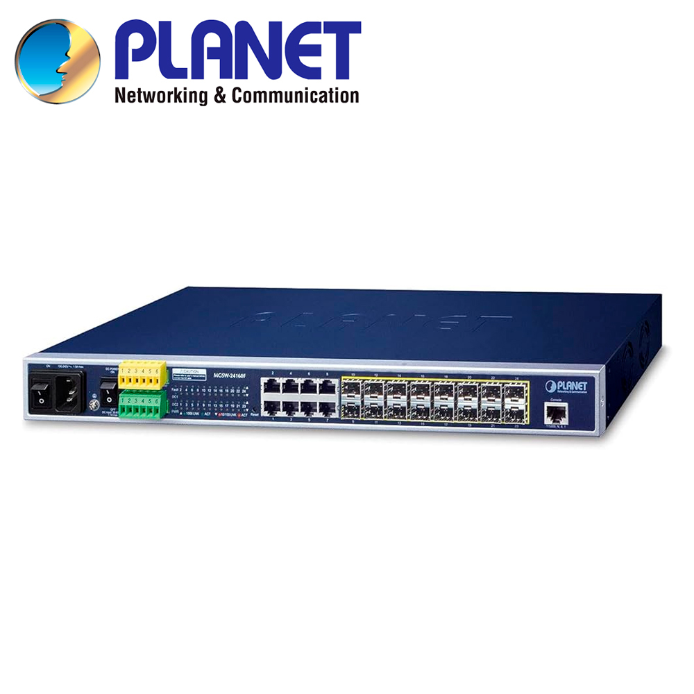 Switch Administrable L2+ Planet MGSW-24160F