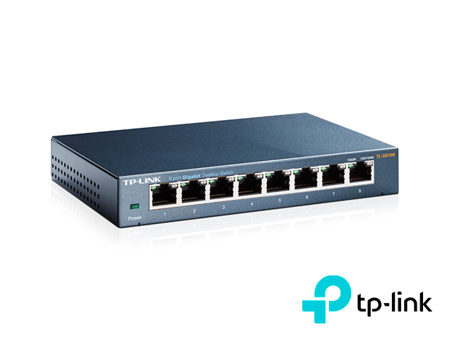 Switch no Administrable TP-Link TL-SG108 8 Puertos RJ45 10 100 1000 Mbps Tecnología Green