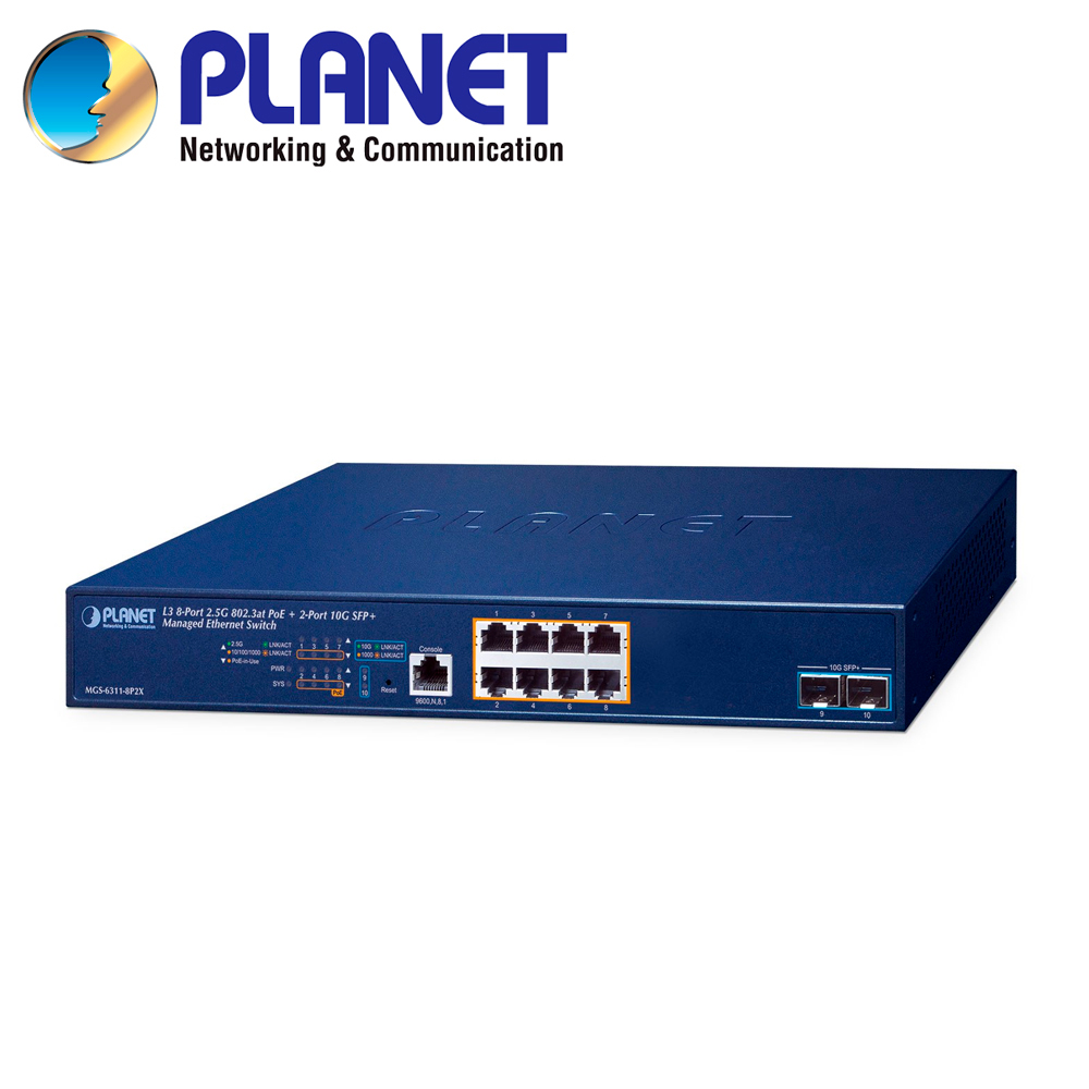 Switch POE Administrable L3 Planet MGS-6311-8P2X