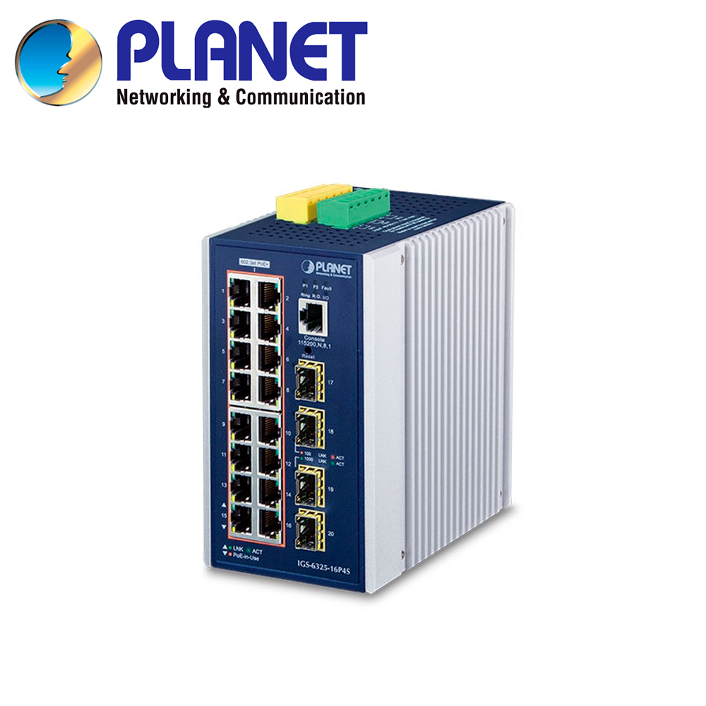 Switch Industrial POE Administrable L3 Planet IGS-6325-16P4S