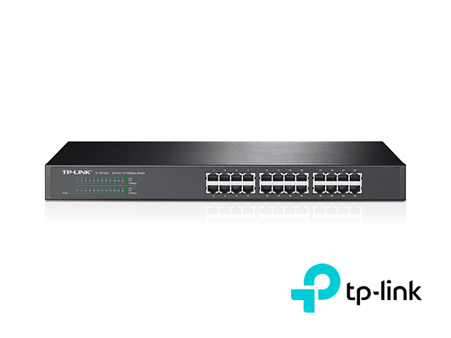 Switch no Administrable TP-Link TL-SF1024 Cuenta con 24 Puertos RJ45 10 100 Mbps Montaje