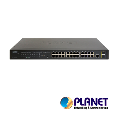 Switch 24 Puertos RJ45 Gigabit Ethernet 10 100 1000 Mbps GS-4210-24T2S