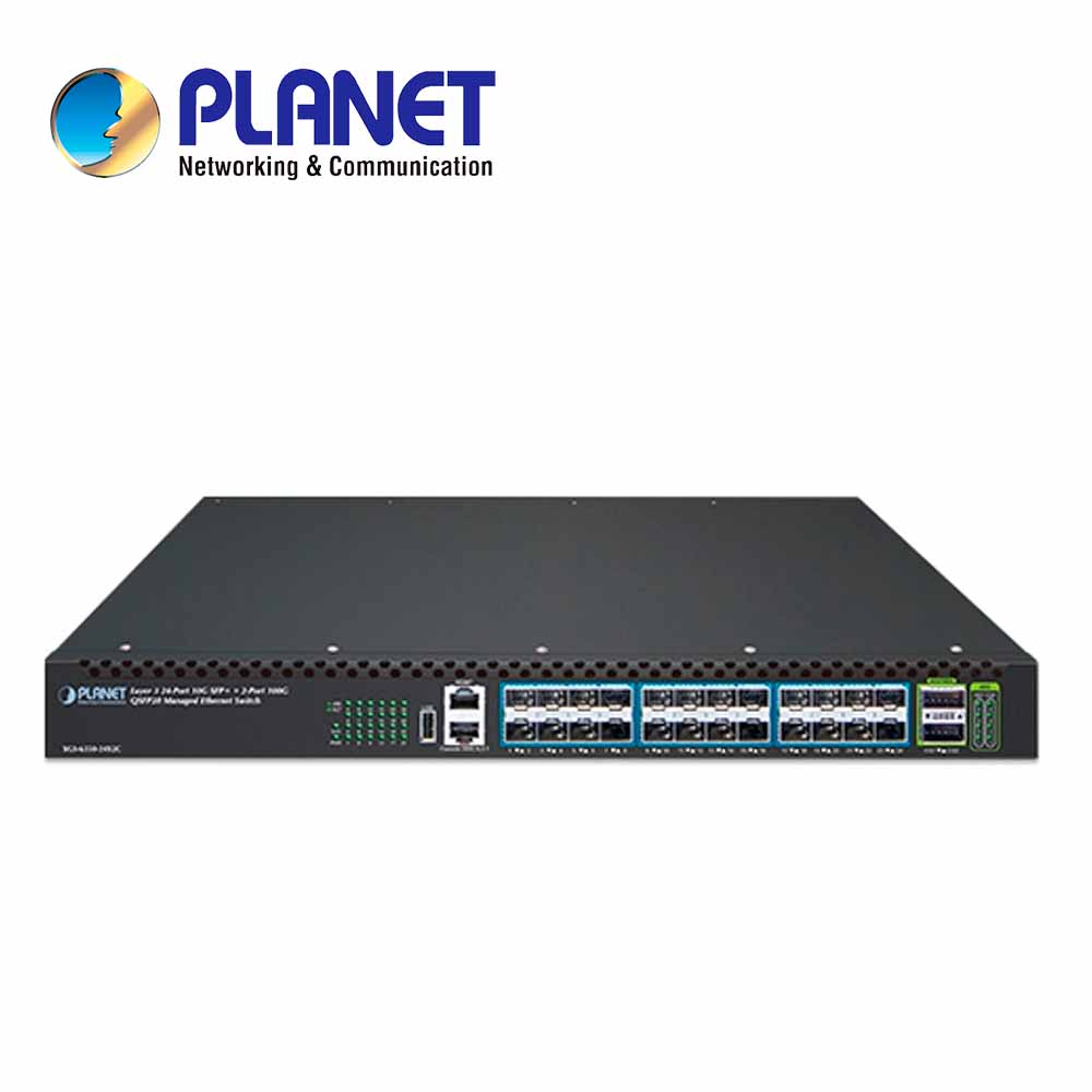 Switch Administrable L3 10G XGS-6350-24X2C Planet 24 Puertos 10G Sfp+