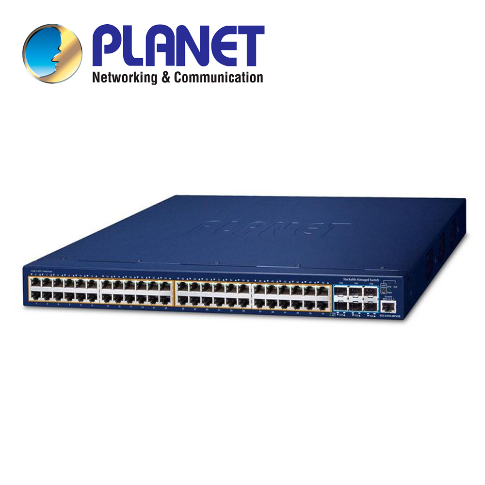 Switch Planet Stacking SGS-6310-48P6XR L3 48 Puertos 10 100 1000T 802.3AT POE + Switch