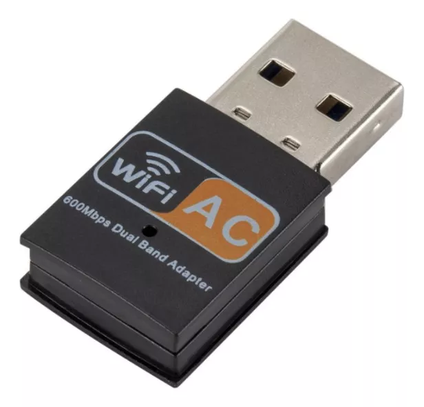 Adaptador Nano Red Usb Inalámbricos Banda Dual 600 Mbps
