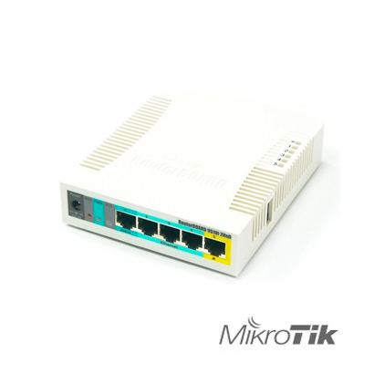Ruteador Inalámbrico Mikrotik RB951UI-2HND,2.4GHZ 5 Fast Gabinete de Plástico Ideal para