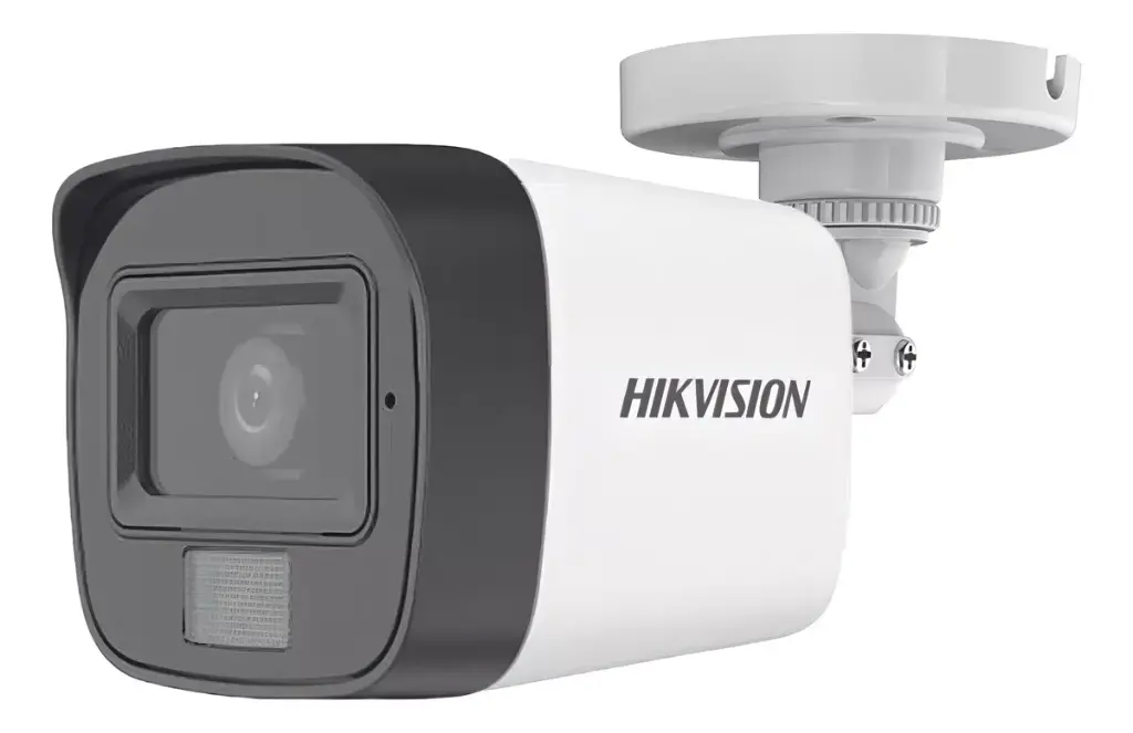 Cámara Bala TURBOHD 2 Megapixel (1080p) Hikvision DS-2CE16D0T-LFS Dual Light con Micrófono Integrado / Audio por coaxitron para Exterior IP67