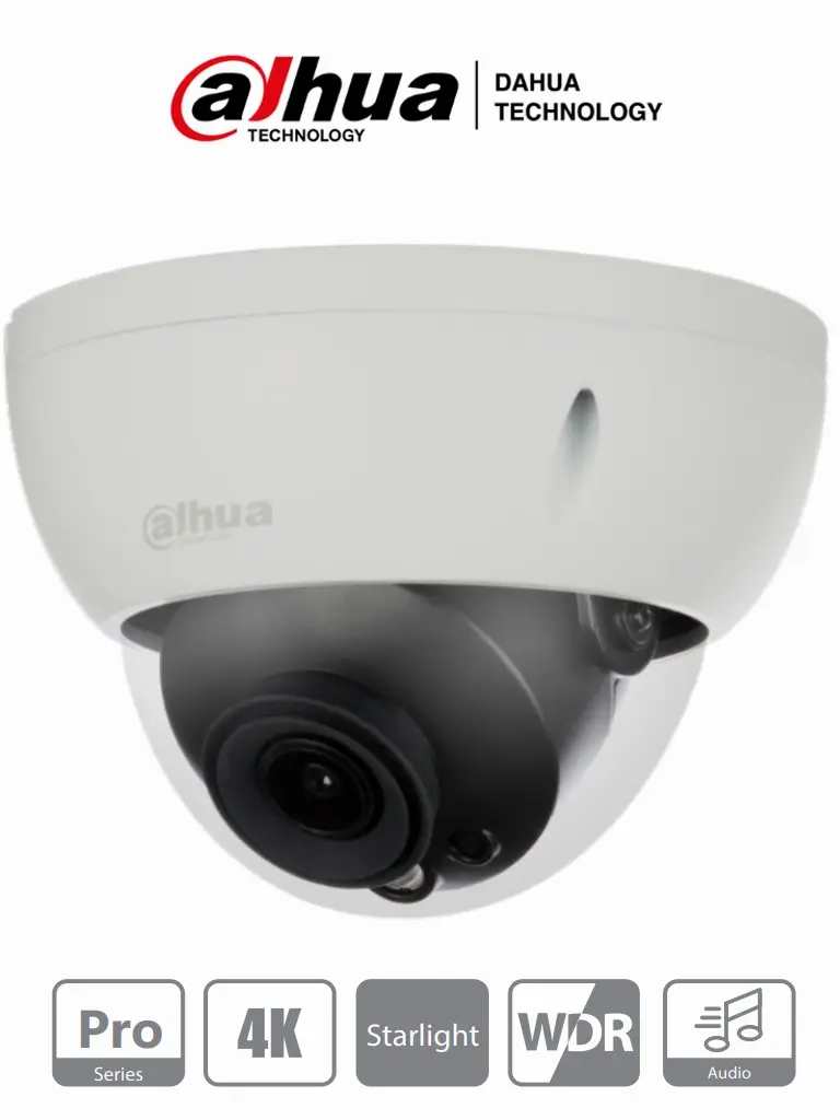 DAHUA HDBW2802R-36 - Cámara Domo Antivandálica 4K/ 8 Mb